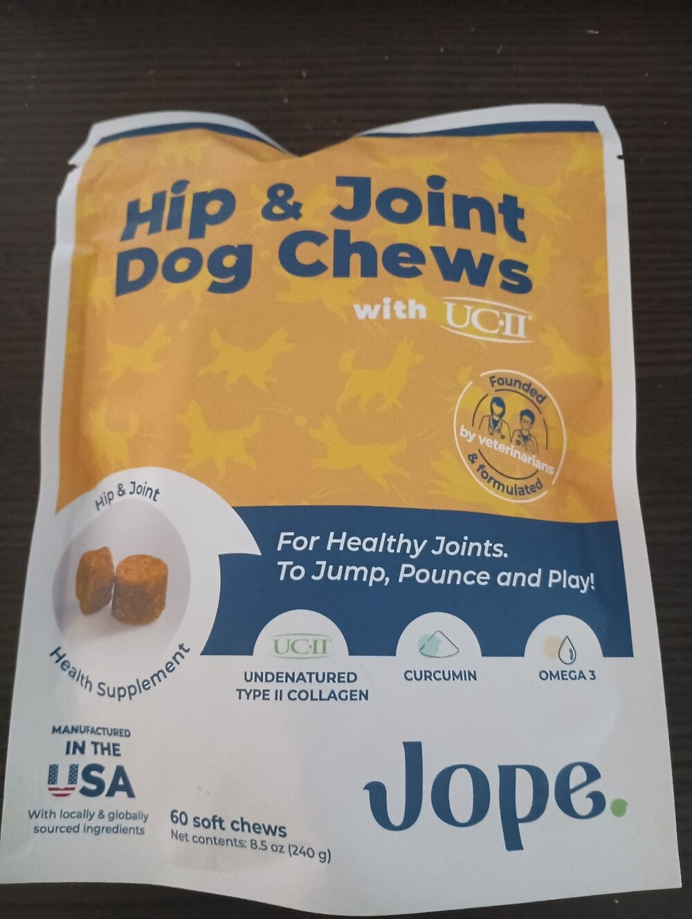JOPE Hip & Joint Dog Chews - - 60 Soft Chews. New. 6/2028